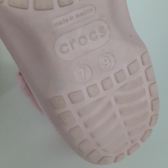 Crocs Clogs Womens 9 Slip On Water Shoes Light Pink Rubber Summer Comfort Shoe - Picture 9 of 10